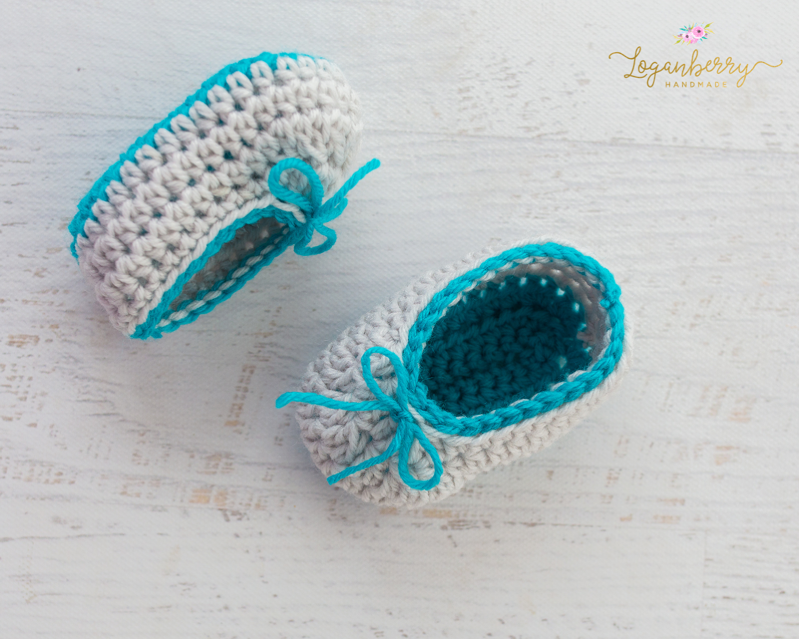 Neon Trim Baby Slippers Free Crochet Pattern Loganberry Handmade