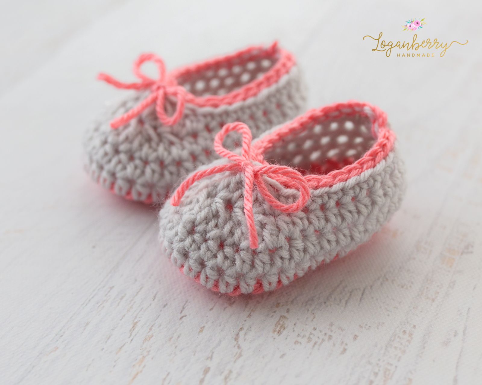 Crochet Pink Trim Baby Shoes Free Pattern Loganberry Handmade