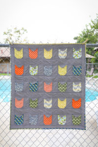 Cat Face Quilt by Pinwheel Cottage Quilts. See more quilts and quilting photos on the blog! www.pinwheelcottage.com