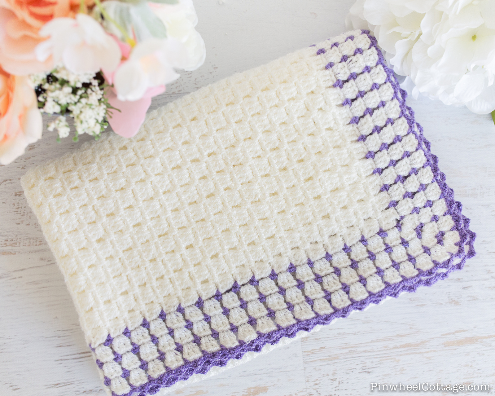 Modern Heirloom Crochet Baby Blanket • OneLittleHook