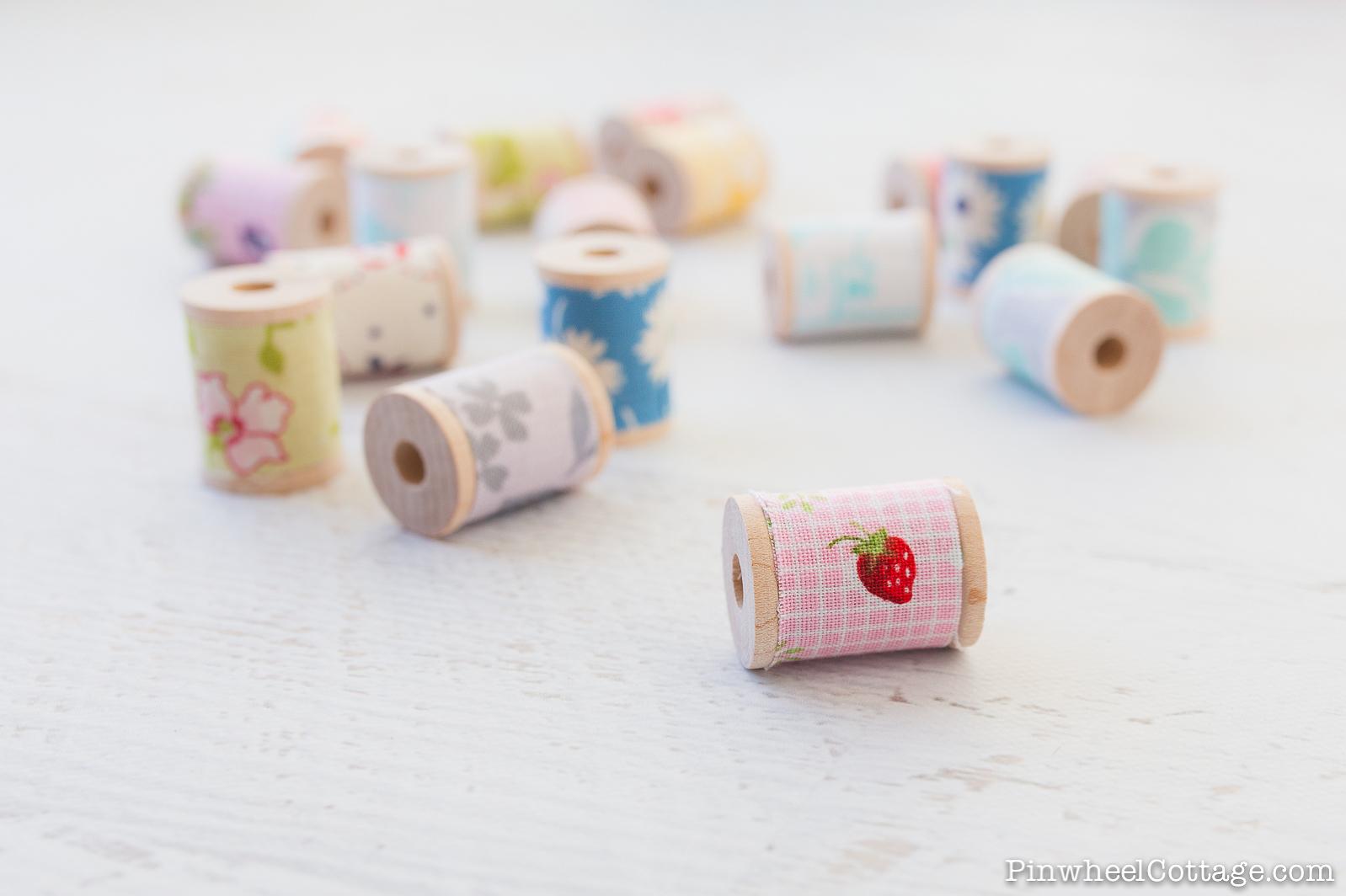 Cute Little Fabric Wrapped Wooden Spools » Loganberry Handmade