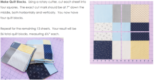 charm square quilt pattern, free quilt pattern, quilt tutorial with charm square fabrics, lakeside gathering quilt