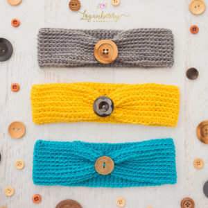 crochet headband pattern, crochet headband tutorial, headbands for kids and adults, how to crochet a headband, crochet headband with wooden button, teal headband, mustard yellow headband, grey headband, crochet head wraps, easy diy headbands, baby headbands