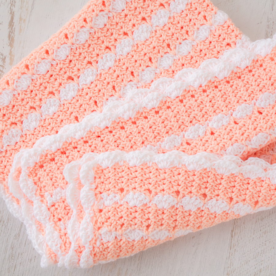 Peaches Cream Baby Blanket Free Crochet Pattern Loganberry Handmade