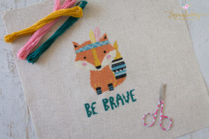 Be Brave Little Fox Cross Stitch, Boho Fox, Native Fox, Cross Stitch Pattern, Cross Stitch for Kids