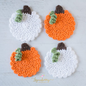 Crochet Pumpkin Coaster + Pattern, Tutorial, Crochet White Pumpkin, Thanksgiving Crochet, Halloween Crochet, Crochet Decorations for Thanksgiving & Halloween, Thanksgiving decor, Crochet Dinner Table