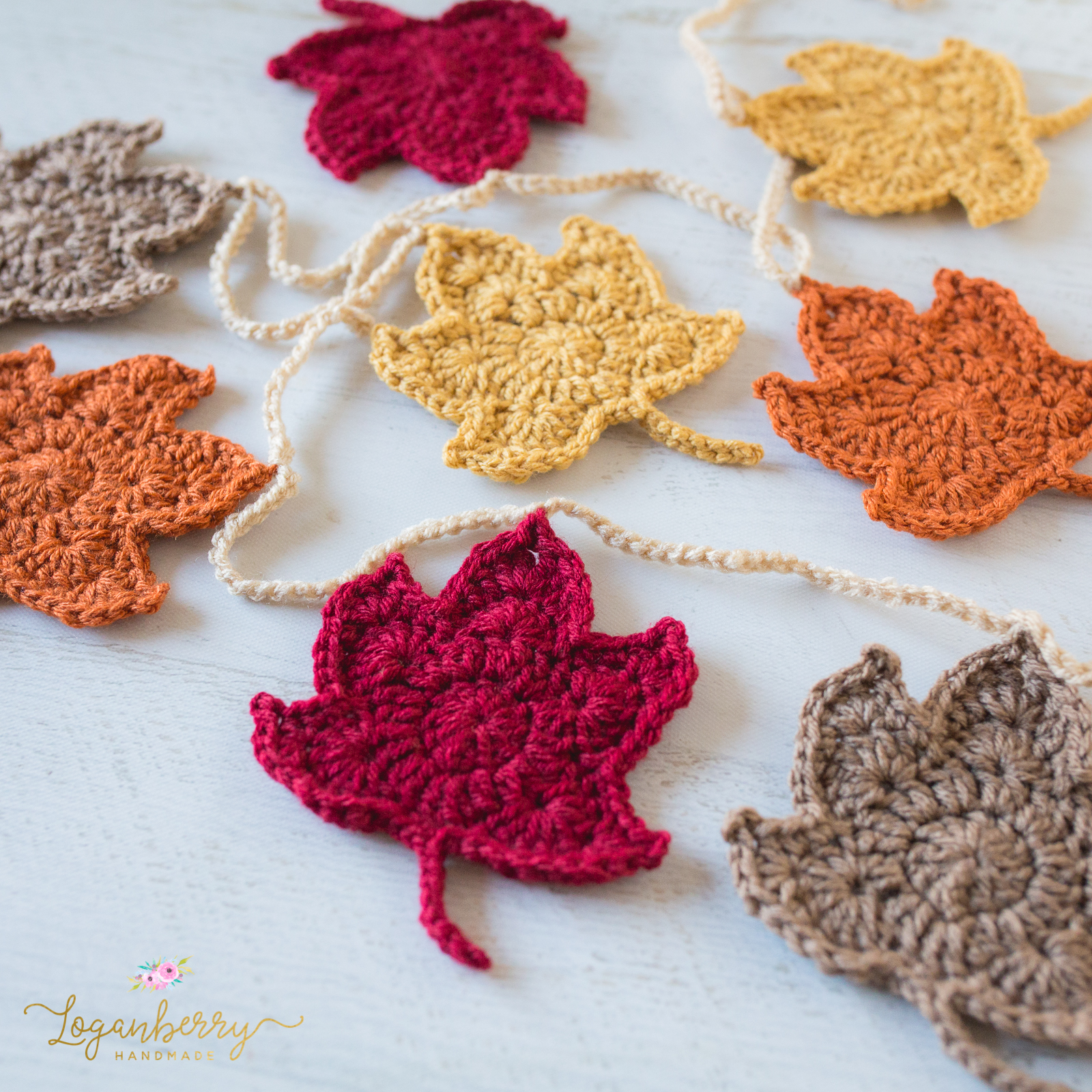 Crochet Maple Leaves 1 - Loganberry Handmade