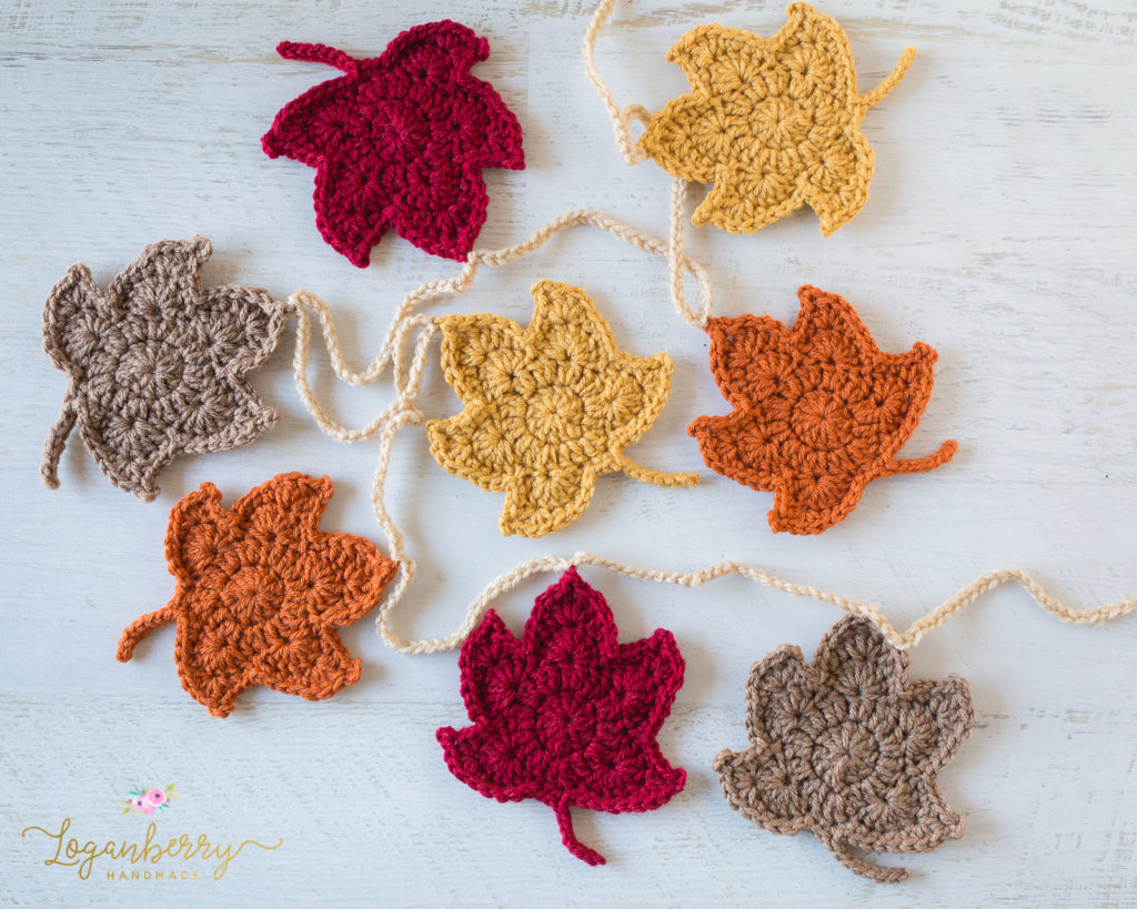 Crochet Maple Leaves - 2 - Loganberry Handmade